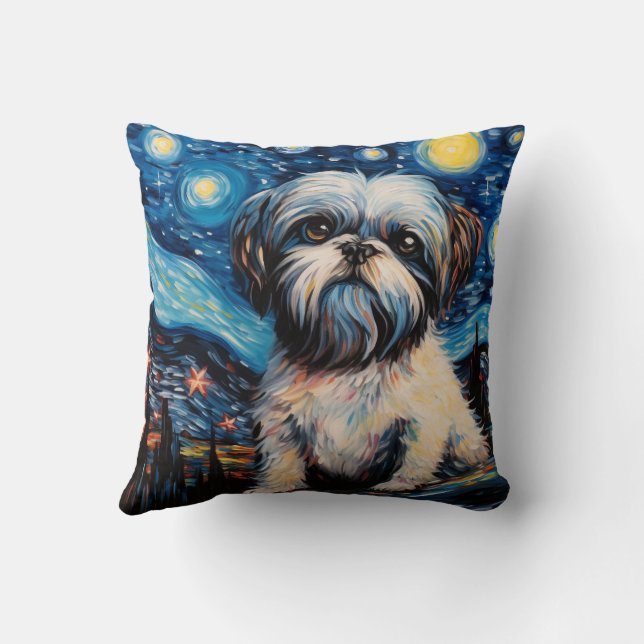Cojín Decorativo Noche Shih Tzu Starry (Reverso)
