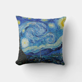 Cojín Decorativo Noche Van Gogh Starry. Arte en el cielo del impres
