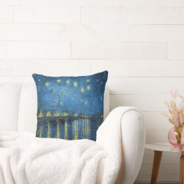 Cojín Decorativo Noche Van Gogh Starry sobre el Ródano