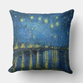Cojín Decorativo Noche Van Gogh Starry sobre el Ródano