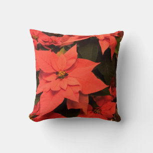 Cojín Decorativo Nochebuena Poinsettia Navideña 