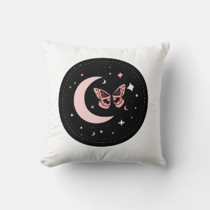 Cojín Decorativo Noches de Sueños Lunares y Mariposas