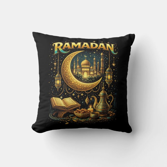 Cojín Decorativo Noches doradas de Ramadán (Anverso)