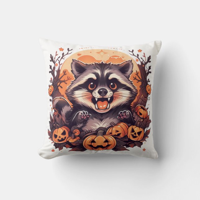 Cojín Decorativo Noches maliciosas Halloween Anime Raccoon (Anverso)