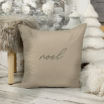 Cojín Decorativo Noel ・ Minimalista elegante Navidad beige Pillow<br><div class="desc">El diseño presenta un tipo de letra manuscrito y un diseño minimalista moderno. Ver el enlace de la colección en esta página para ver todos los elementos coincidentes de este hermoso diseño o ver la colección aquí: https://bit.ly/3Be0KHr</div>