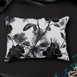 Cojín Decorativo Noir floral de mariposa moderna
