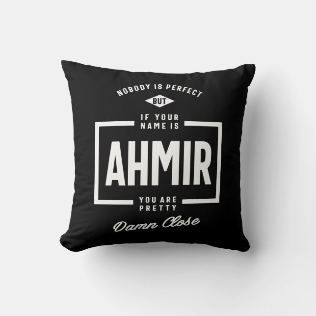 Cojín Decorativo Nombramiento personalizado de Ahmir Regalo de cump (Anverso)