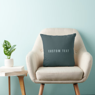 Cojín Decorativo Nombre con Estilo Moderno Gris Azul