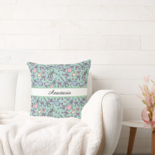 Cojín Decorativo Nombre de Arco de Pastel Personalizado