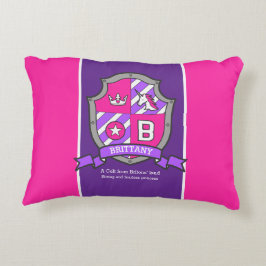 Cojín Decorativo Nombre de Bretaña que significa letra B escudo ros