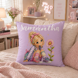 Cojín Decorativo Nombre de Chica Rubia Personalizado