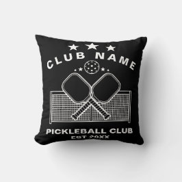 Cojín Decorativo Nombre de Club Personalizado de Pickleball
