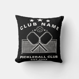 Cojín Decorativo Nombre de Club Personalizado de Pickleball