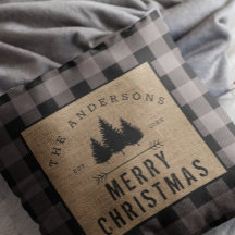 Nombre de familia campestre rústico Feliz Navidad