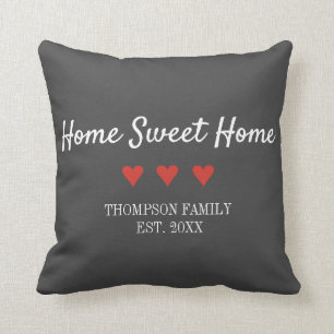 Cojín Decorativo Nombre de Familia Hogar Dulce Hogar