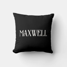 Cojín Decorativo Nombre de familia personalizada negrita minimalist