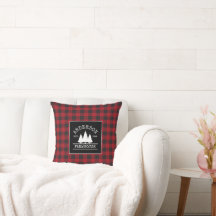 Nombre de familia Red Buffalo Plaid de Farmhouse