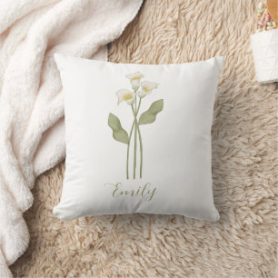 Cojín Decorativo Nombre de Flor Silvestre Personalizado