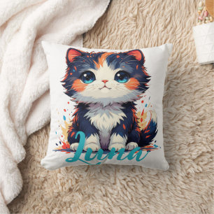 Cojín Decorativo Nombre de foto de mascota personalizado Simple Mod