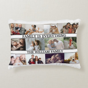 Cojín Decorativo Nombre de la familia del personalizado, monograma