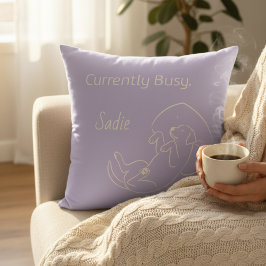 Cojín Decorativo Nombre de Labrador Personalizado Actualmente Ocupa