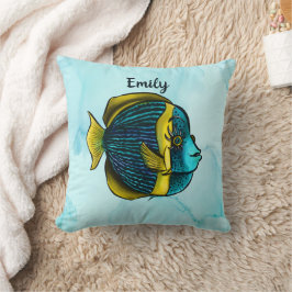 Cojín Decorativo Nombre de los niños de peces pequeños