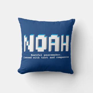 Cojín Decorativo Nombre de los niños noah que significa jugador de 