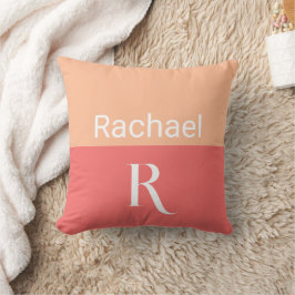 Cojín Decorativo Nombre de monograma simple Tipografía