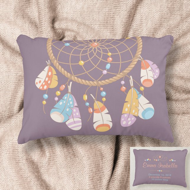 Cojín Decorativo Nombre de Recién nacido de Dreamcatcher tribal Nac (Subido por el creador)