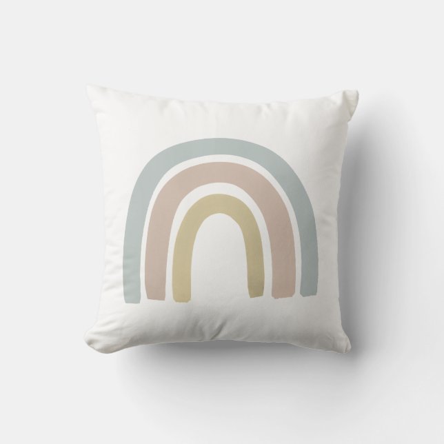 Cojín Decorativo Nombre del bebé arco iris (Anverso)
