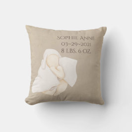 Cojín Decorativo Nombre del bebé Watercolor Keepsake Nacimientos