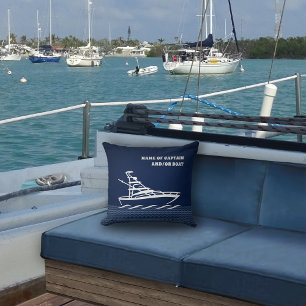 Cojín Decorativo Nombre del capitán y/o barco (personalizable)