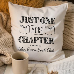 Cojín Decorativo Nombre del Club de Lectura Solo Un Capítulo Más Ci