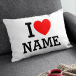 Cojín Decorativo Nombre del corazón<br><div class="desc">Escriba el nombre o texto deseado en la sección de nombres.</div>