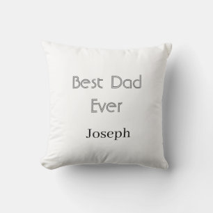 Cojín Decorativo nombre del mejor papá simple minimalista día del p