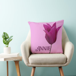 Cojín Decorativo Nombre del personalizable Annie bonito color rosa 