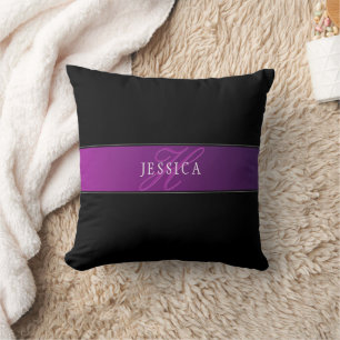Cojín Decorativo Nombre elegante y inicial/es monogramadas