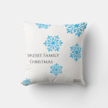 Nombre familiar moderno copo de nieve azul purpuri