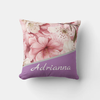 Cojín Decorativo Nombre Floral Personalizado