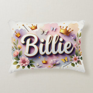 Cojín Decorativo Nombre floral Princesa Personalizada