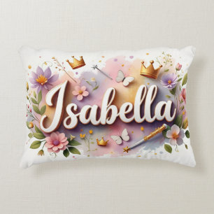 Cojín Decorativo Nombre floral Princesa Personalizada