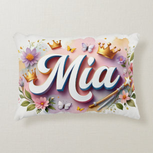 Cojín Decorativo Nombre floral Princesa Personalizada