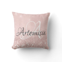 Nombre inicial rosa gris rosa Rubor blanco