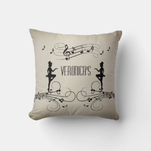 Cojín Decorativo Nombre personal de bailarines y música