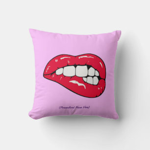 Cojín Decorativo Nombre personal Limite Chica Rosado Caliente