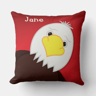 Cojín Decorativo Nombre personalizable USA Cute American Eagle