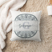 Nombre personalizado Armonía floral Gris Monotone