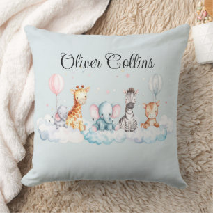 Cojín Decorativo Nombre personalizado Baby Zebra con todos sus amig