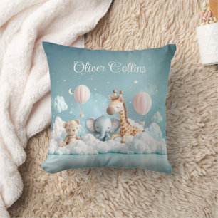Cojín Decorativo Nombre personalizado Baby Zebra con todos sus amig