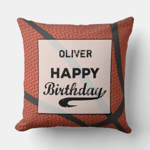 Cojín Decorativo Nombre personalizado Baloncesto Cumpleaños Gran Bo